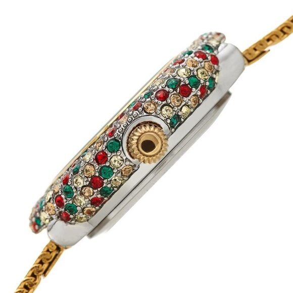 NWT Authentic Burgi Quartz Diamond Silver Dial Women's Watch - Picture 3 of 4